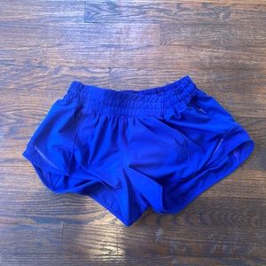 Blue Lululemon Hotty Hot shorts